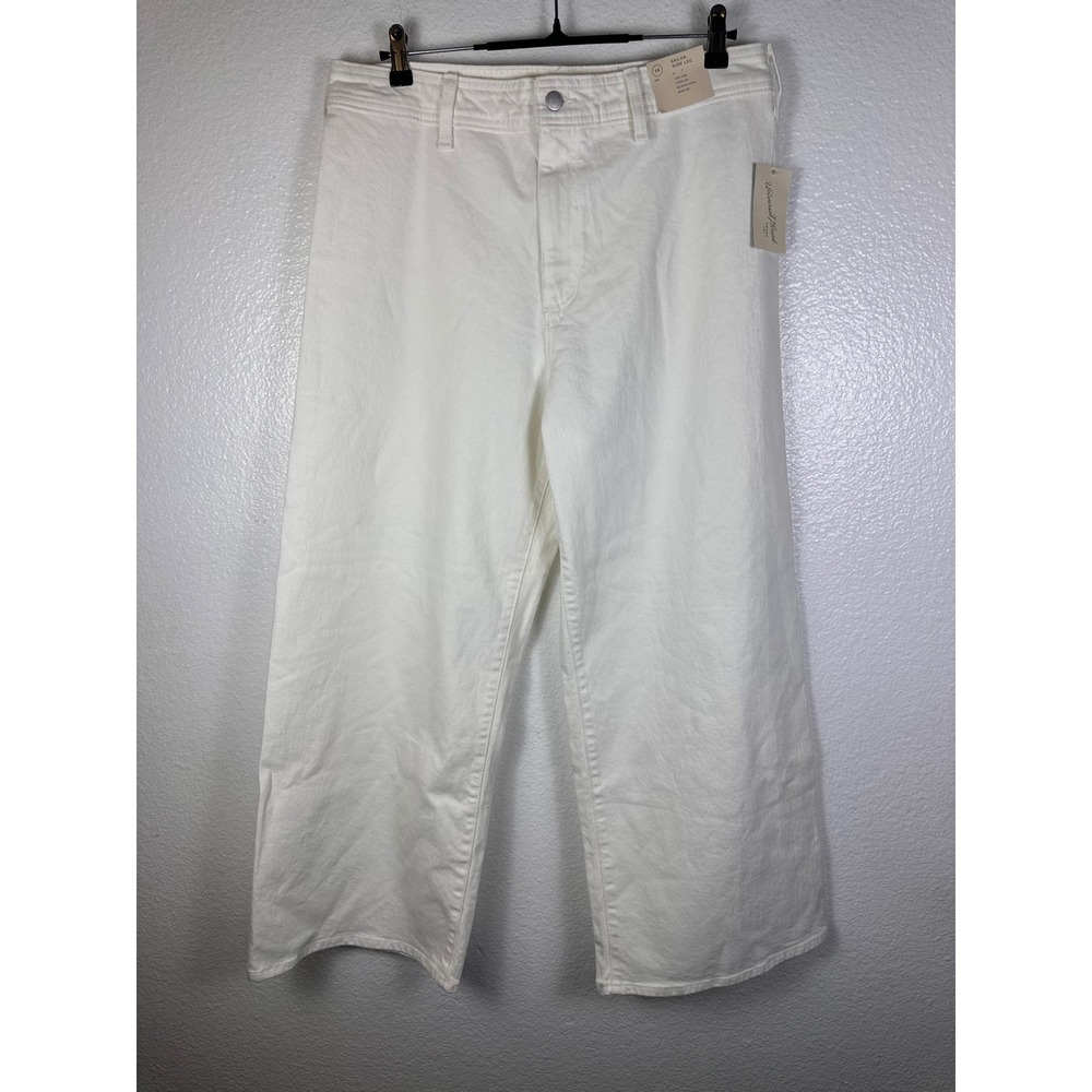 Universal Thread Womens Sailor Wide Leg High Rise Jeans White Size 14 New